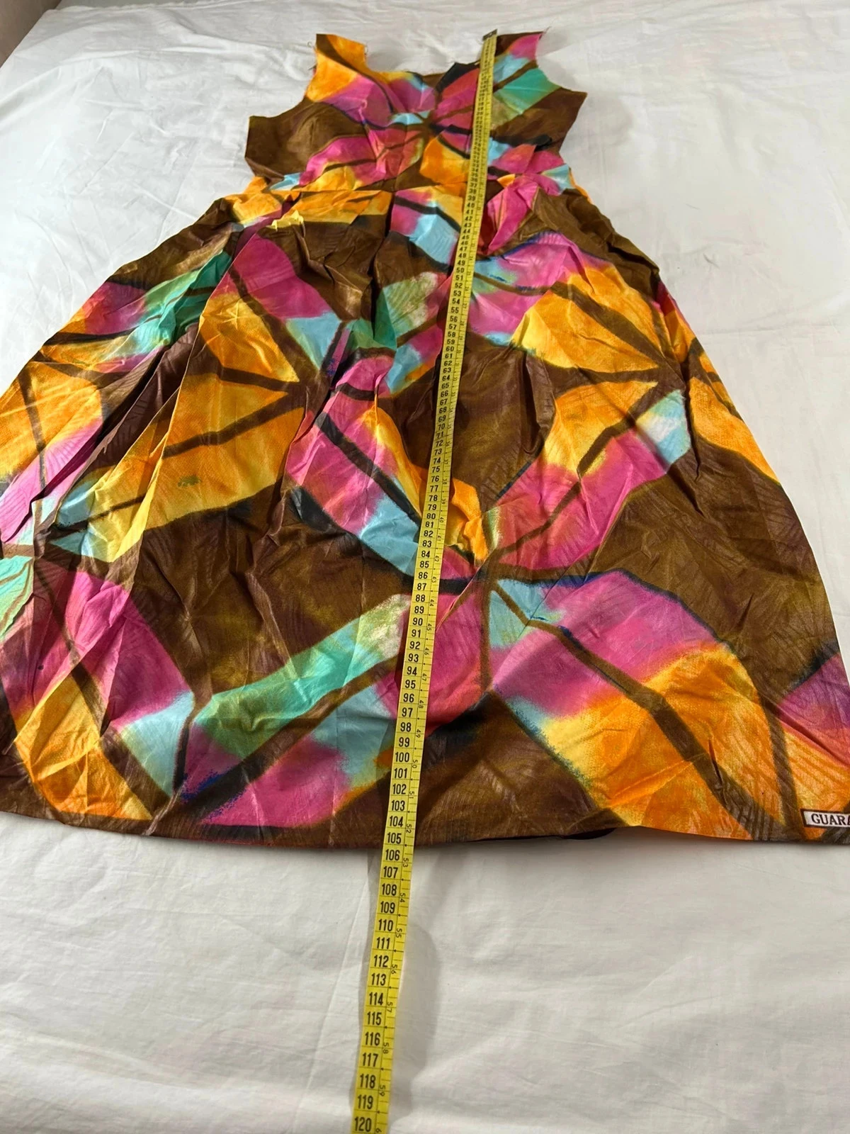 Handmade multicolored vintage patterned dress – photo 7